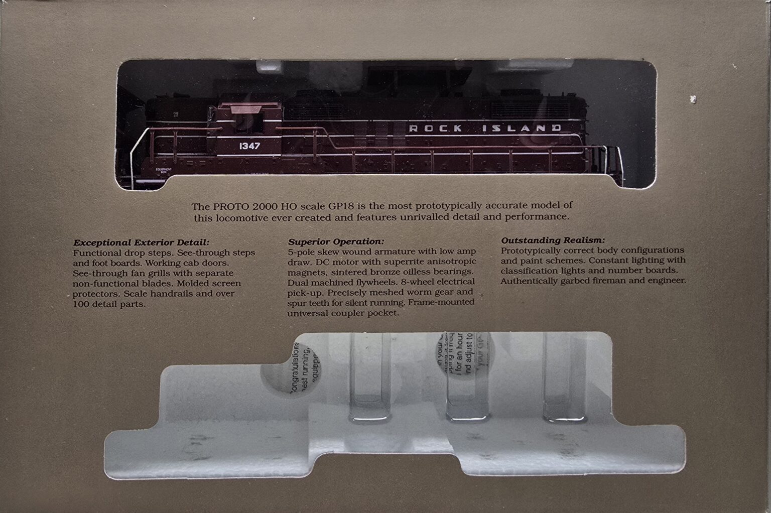 Life Like Proto 2000 EMD GP18 - RI 1347
