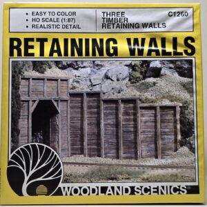 Model train timber retaining walls package.