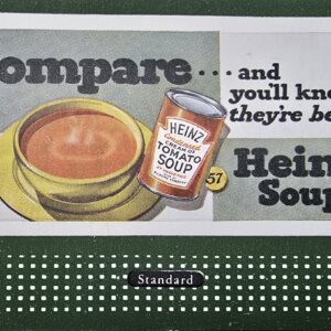 Vintage Cardstock HO Scale Billboard Advertising - Heinz Soups