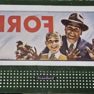 Vintage Cardstock HO Scale Billboard Advertising - Ford Dealership Window