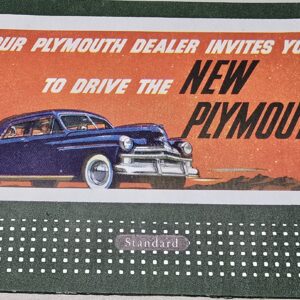 Vintage Cardstock HO Scale Billboard Advertising - Plymouth Motor Co.
